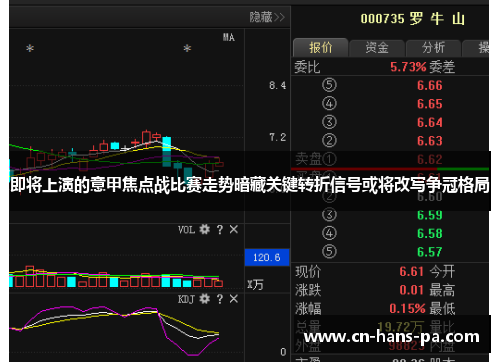 即将上演的意甲焦点战比赛走势暗藏关键转折信号或将改写争冠格局 即将上演的意甲焦点战比赛走势暗藏关键转折信号或将改写争冠格局